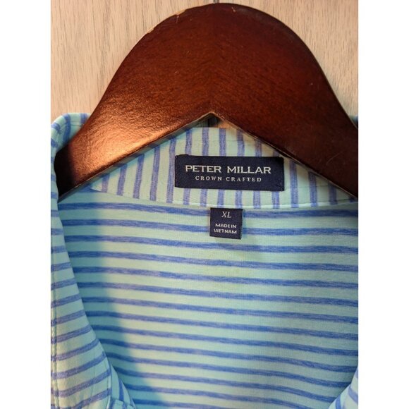Peter Millar Crown Crafted Men's Size XL Striped Performance Golf Polo NEW $125 - Picture 3 of 7